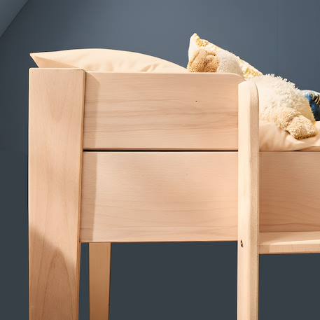 Lit mezzanine en hêtre massif armand Bois naturel 3 - vertbaudet enfant 