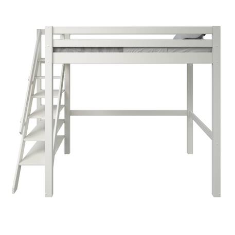 Lit mezzanine deux places en bois massif arthur Blanc 5 - vertbaudet enfant 
