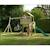 Aire de jeux balançoire nid kingswood bois fsc® Marron - bleu - noir - vert 1 - vertbaudet enfant 