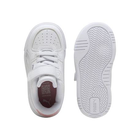 Baskets basses à scratch Blanc rosy argent 4 - vertbaudet enfant 