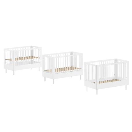 Lit bébé en hêtre massif  aubane Blanc 2 - vertbaudet enfant 