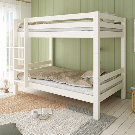 Lit superposé h175 séparable extra-solide en bois massif hercule Blanc 1 - vertbaudet enfant 