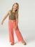 Pantalon large gaze de coton rose+vert de gris 1 - vertbaudet enfant 