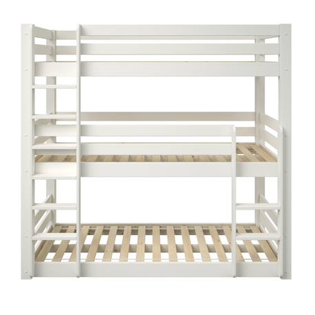 Lit superposé triple extra-solide en bois massif hercule Blanc 5 - vertbaudet enfant 
