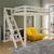Lit mezzanine deux places en bois massif arthur Blanc 1 - vertbaudet enfant 