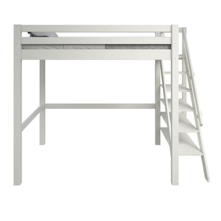 Lit mezzanine deux places en bois massif arthur Blanc 6 - vertbaudet enfant 