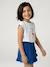 Jupe short fille gaze coton bleu électrique+rouge 5 - vertbaudet enfant 