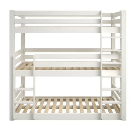 Lit superposé triple extra-solide en bois massif hercule Blanc 4 - vertbaudet enfant 
