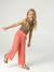 Pantalon large gaze de coton rose+vert de gris 2 - vertbaudet enfant 