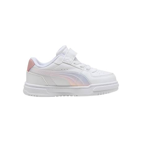 Baskets basses à scratch Blanc rosy argent 1 - vertbaudet enfant 