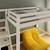 Lit mezzanine deux places en bois massif arthur Blanc 3 - vertbaudet enfant 