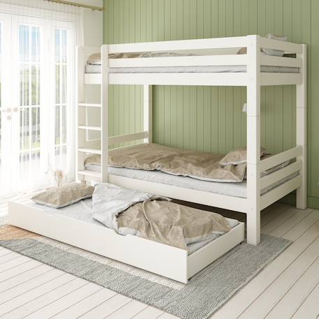 Lit superposé h175 séparable extra-solide en bois massif hercule Blanc 4 - vertbaudet enfant 