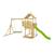 Aire de jeux balançoire nid kingswood bois fsc® Marron - bleu - noir - vert 2 - vertbaudet enfant 