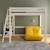 Lit mezzanine deux places en bois massif arthur Blanc 2 - vertbaudet enfant 