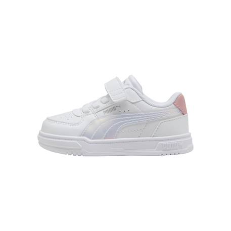 Baskets basses à scratch Blanc rosy argent 2 - vertbaudet enfant 