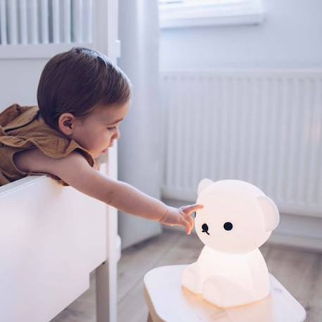 Lampe à poser ours boris première lampe (21 cm) Blanc 4 - vertbaudet enfant 