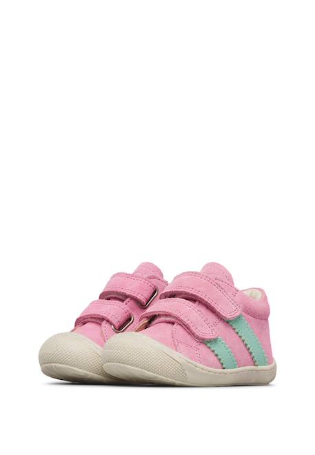 Chaussures en suède macks 3 vl Céleste-blanc crème+Rose-vert menthe+Sable-céleste+Sage-blanc crème+Vert-blanc crème 10 - vertbaudet enfant 