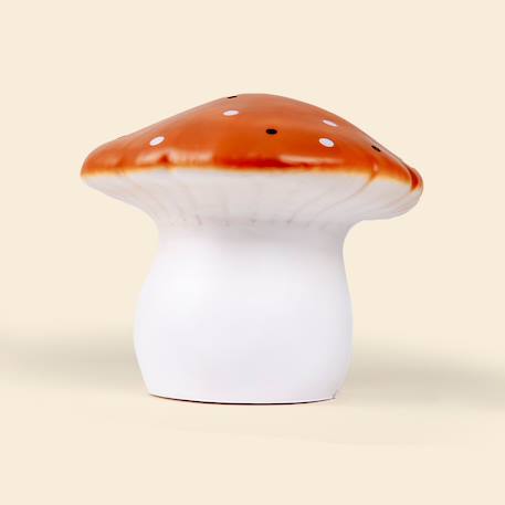 Grande lampe veilleuse champignon peinte à la main Blanc, orange 2 - vertbaudet enfant 