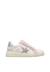 Sneakers en cuir et tissu technique pinn zip. Blanc-rose 1 - vertbaudet enfant 