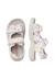 Sandales en cuir avec des fleurs dock Blanc- 4 - vertbaudet enfant 