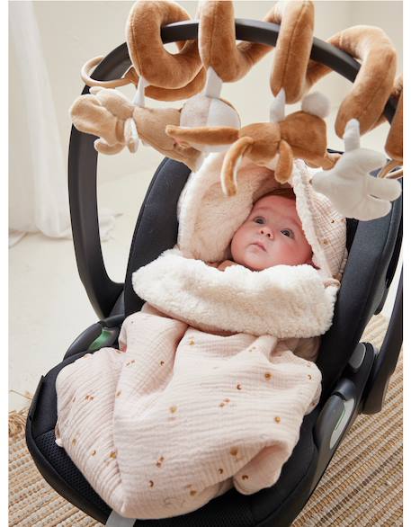 Nid d'ange mousseline de coton et sherpa Rose 6 - vertbaudet enfant 