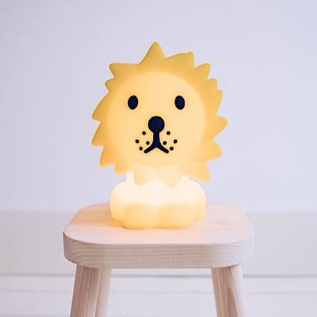 Lampe à poser lion première lampe (25 cm) Blanc+Jaune 7 - vertbaudet enfant 