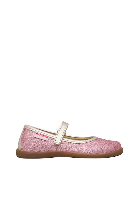 Ballerines en tissu pailleté pavia 2 Platine-+Rose-platine- 6 - vertbaudet enfant 