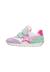 Sneakers en cuir et tissu crumi vl. Blanc-lilas+Bleu-blanc 3 - vertbaudet enfant 