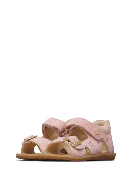 Sandales en daim avec imprimé cerises revion embr Rose- 5 - vertbaudet enfant 
