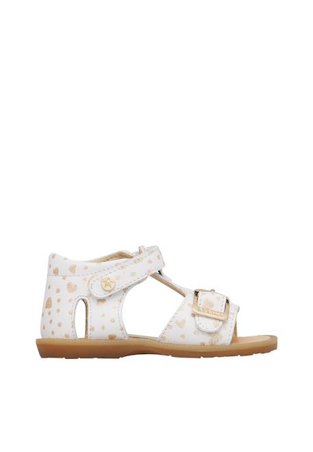 Sandales en cuir quarzo Blanc- 1 - vertbaudet enfant 