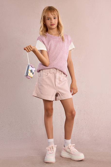 Fille-Pull en maille, sans manches