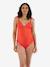 Maillot de bain de grossesse Porto Vecchio CACHE-COEUR noir+orange 5 - vertbaudet enfant 
