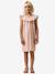 Robe courte fille rose pâle+vert sauge 2 - vertbaudet enfant 