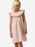 Robe courte fille rose pâle+vert sauge 1 - vertbaudet enfant 