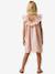 Robe courte fille rose pâle+vert sauge 3 - vertbaudet enfant 