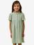 Robe courte gaze de coton vert sauge 1 - vertbaudet enfant 