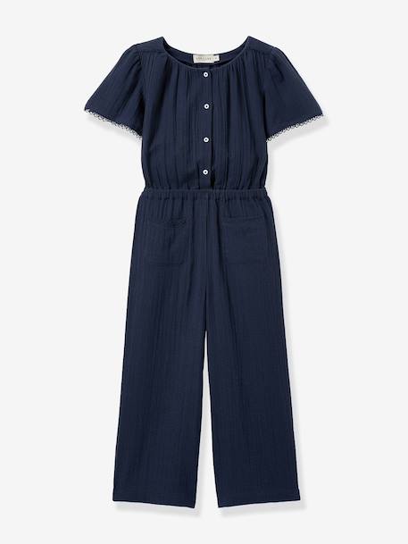 Combinaison gaze de coton marine 1 - vertbaudet enfant 