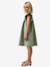 Robe courte fille rose pâle+vert sauge 11 - vertbaudet enfant 