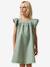 Robe courte fille rose pâle+vert sauge 7 - vertbaudet enfant 
