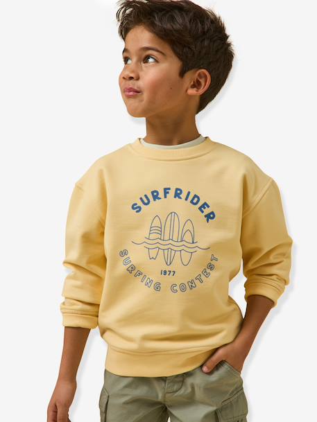 Sweat surf garçon jaune 2 - vertbaudet enfant 