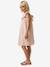 Robe courte fille rose pâle+vert sauge 5 - vertbaudet enfant 