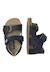 Sandales en cuir avec boucle et scratch bea Bleu-+Gris-+Jaune-+Marine-+Marron-+Orange- 19 - vertbaudet enfant 