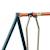 Portique balançoire métal 2,20 m axion maho - 5 enfants Bleu/corail 6 - vertbaudet enfant 