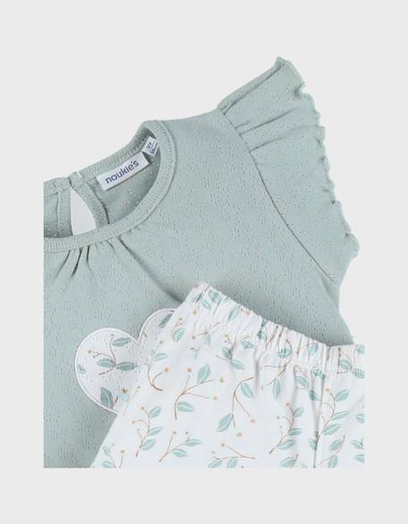 Pyjama bébé coton pointelle Vert 5 - vertbaudet enfant 