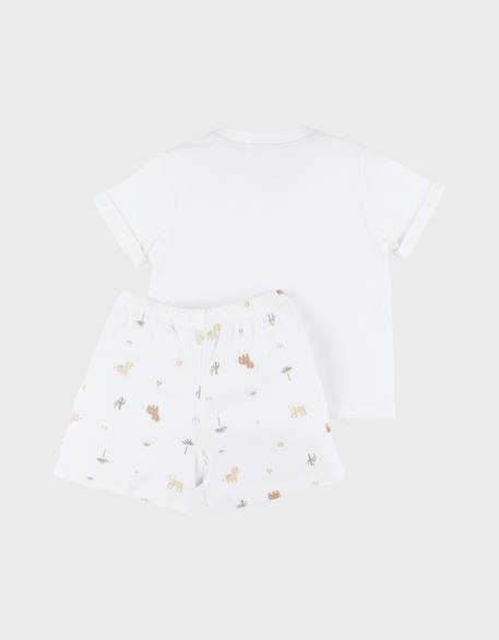 Pyjama bébé coton imprimé Blanc 4 - vertbaudet enfant 