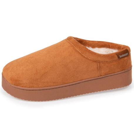 Chaussons mules ultra confortables, modernes, fourrés, avec une semelle plateforme de 3,5 cm Camel 1 - vertbaudet enfant 