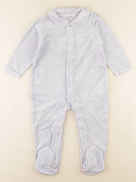 Pyjama velours - 24 mois Bleu 1 - vertbaudet enfant 