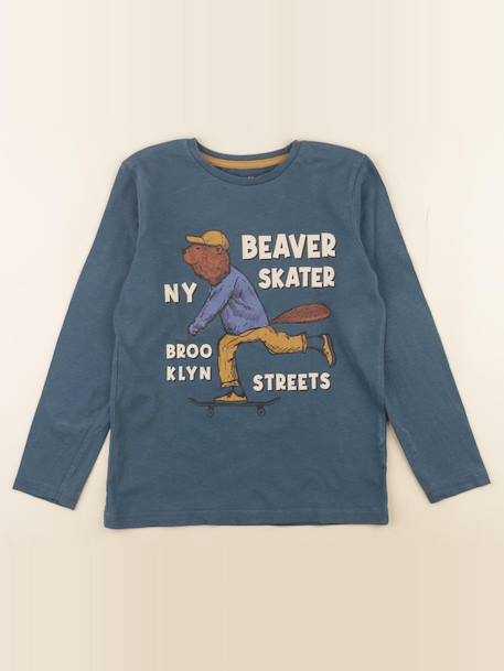 Tee-shirt - 10 ans Bleu 1 - vertbaudet enfant 