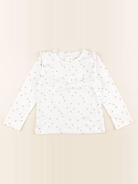 Tee-shirt - 24 mois Blanc, or 1 - vertbaudet enfant 