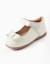 Ballerines en cuir avec nœud décoratif Blanc 4 - vertbaudet enfant 